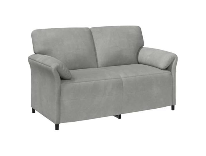 Makastle 2 Sitzer Sofa Couch Hellgrau 158 x 83 x 95 cm Samt