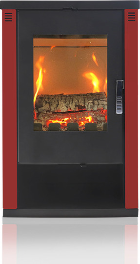 Kaminofen Ofen Holzofen Verso Lheia Rot BImSchVII 7kw EEK -A ECO