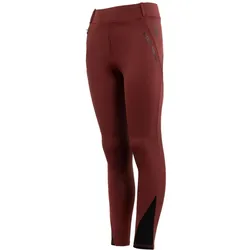 Reithose Leggings BR Breeches Kinder bordeaux port Vollbesatz Silikon, Größe: 140