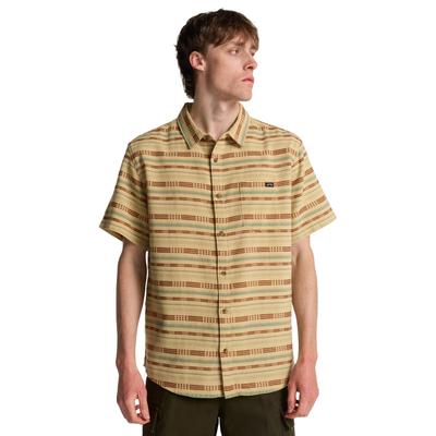 Kurzarmhemd BILLABONG "Sundays Jacquard", Herren, Gr. M, beige (caslte rock), Obermaterial: 100% Baumwolle., Hemden