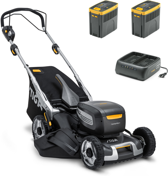 Stiga Twinclip 950e V Kit - Tagliaerba semovente a batteria - 2x48V/7,5 Ah - Taglio 48 cm