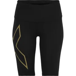 2XU, Damen, Sporthose, Light Speed Mid-Rise CompShort (S), Schwarz