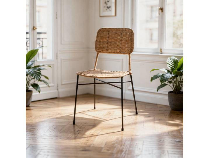 Set de 2 chaises en rotin tressé Aout