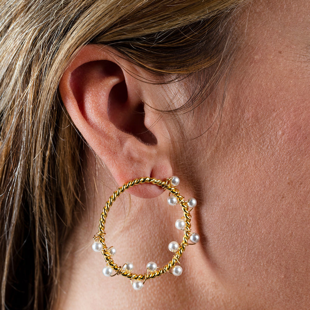Shabama Boucles d’oreilles Shima #or brillant