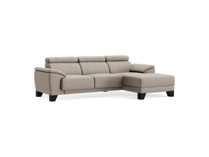 Ecksofa Lynn 2.0, Johann Jakob, cord taupe, Textil