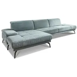 ComfortPlan Ecksofa Almeria Stoff Blau Ocean