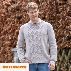 Strickanleitung – Herrenpullover aus Woll Butt Primo Merino Cotton