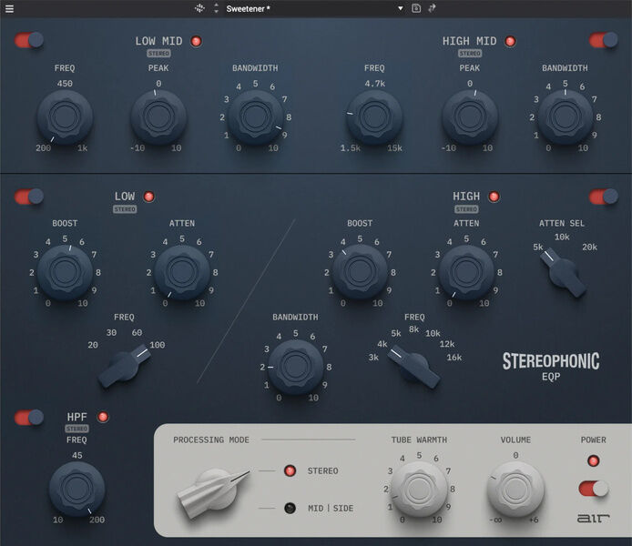 AIR Music Technology Stereophonic EQP
