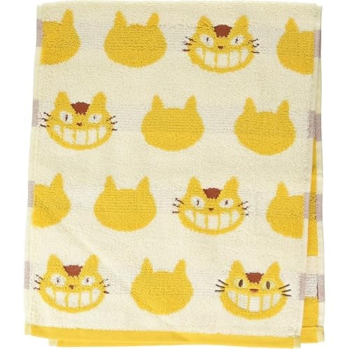 Marushin Katoen Gezicht en Handdoek Studio Ghibli Mijn Buurman Totoro Catbus Geel B: 33 cm, L: 80 cm