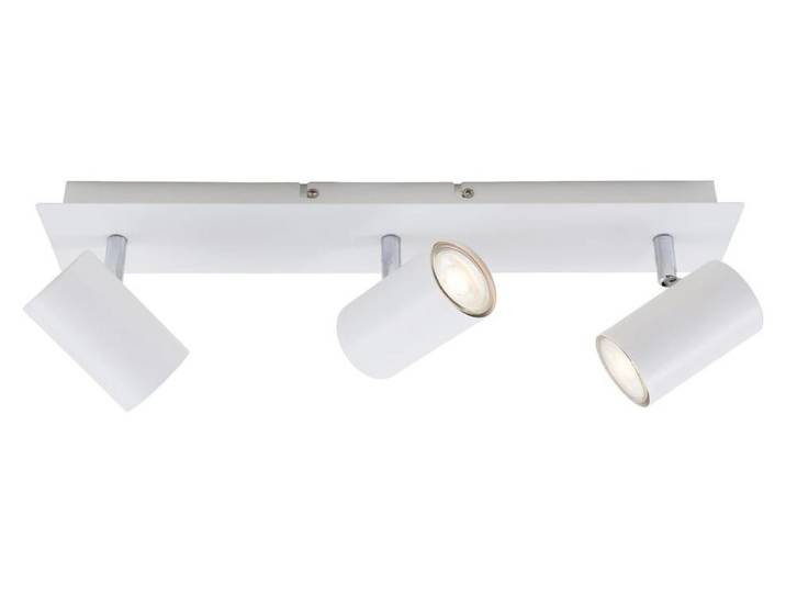 Plafonnier Spot BRILONER LEUCHTEN RUN\, 40 W\, IP20\, blanc\, métal\, incl.\, 3x GU10\, 45 x 8 x 12\,3 cm