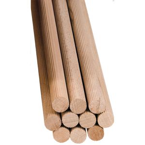 kwb Holzdübel 028006, Stange, 6 x 1000mm, aus Buchenholz, 10 Stück