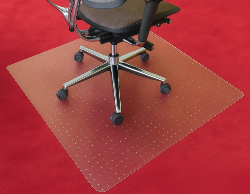 B2B Partner Bürostuhlunterlage für Teppiche - Polycarbonat, quadratisch, 1200 x 1200 mm