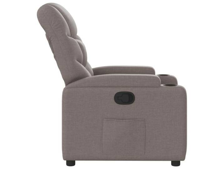 Confortable Fauteuil inclinable Chaise-sofa pour relax Taupe Tissu__27286