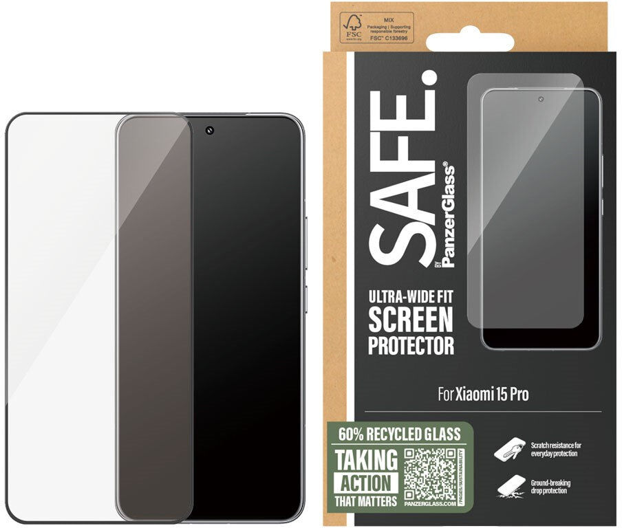 Xiaomi 15 Pro - SAFE by PanzerGlass Ultra-Wide Fit Beskyttelsesglas - Gennemsigtig