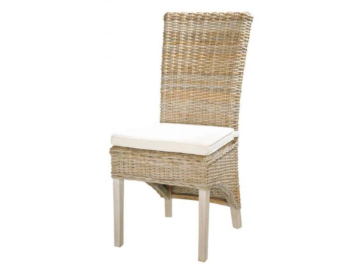 Chaise en rotin Kubu et mahogany massif