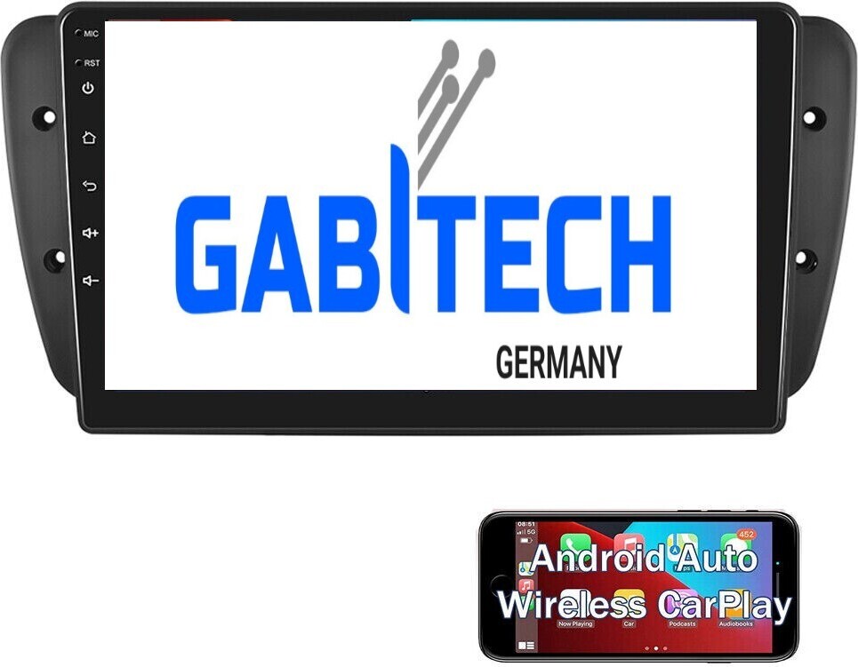 9 Zoll Android 13 Autoradio GPS Nav fiür Seat IBIZA 2008-2015 Drahtlos Carplay 64GB BT FM RDS