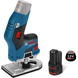 Bosch Akku-Kantenfräse GKF 12V-8 / 1x 3,0 Ah Akku inkl. 2x Fräser