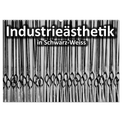 Industrieästhetik in Schwarz-Weiss (Wandkalender 2027 DIN A2 quer), CALVENDO Monatskalender