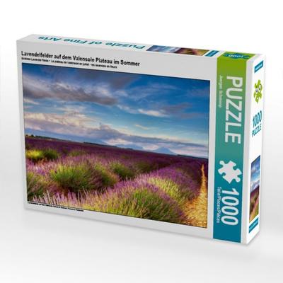 CALVENDO Puzzle Lavendelfelder auf dem Valensole Plateau im Sommer | 1000 Teile Lege-Größe 64x48cm Foto-Puzzle für glückliche Stunden