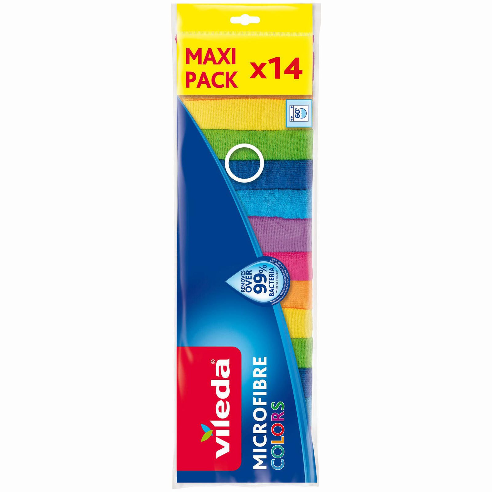 vileda COLORS MAXI PACK Mikrofasertücher, farbsortiert 6426