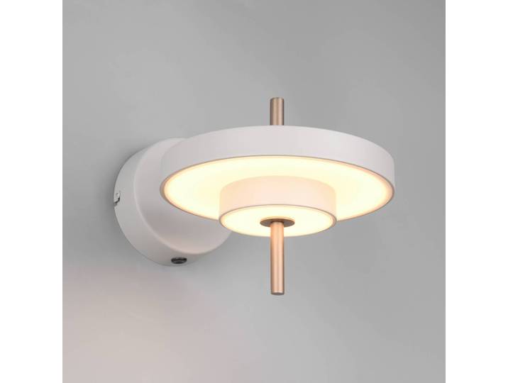 Trio Lighting Wandleuchte Keaton, dimmbar, alu / grau / zink, für Wohn- / Esszimmer, Metall