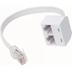 Kopp 33369512 Verteiler 2-fach RJ45, Farbe: weiß
