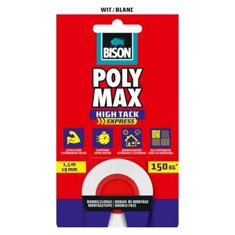 Bison Poly Max Klebeband Weiss 1,5 M (54218955)