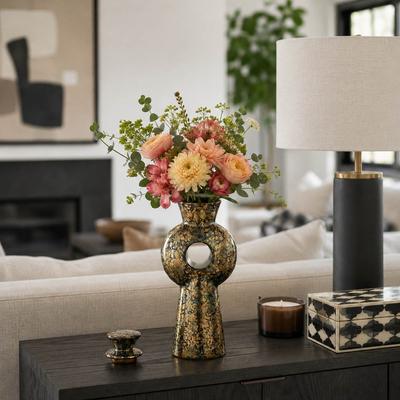 Sagebrook Home Decorative Vase - Brown/Bronze Creramic Hollow, 16 in.
