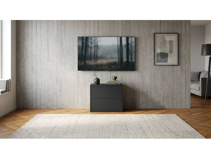 Le design de meuble qui se fond dans votre chambre Mélaminé premium Noir