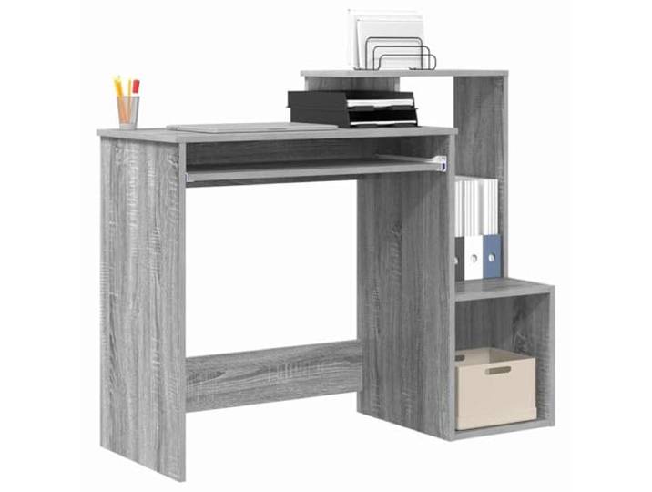 vidaXL Bureau Gris Sonoma 106 x 41 x 88.5 cm Bois d'ingénierie Beaucoup de place pour tes affaires\, Simple et pratique\, Fabriqué en bois d'ingénierie pour durer