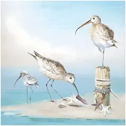 La Casa »Strandläufer auf der Suche« Ölbild handbemalt