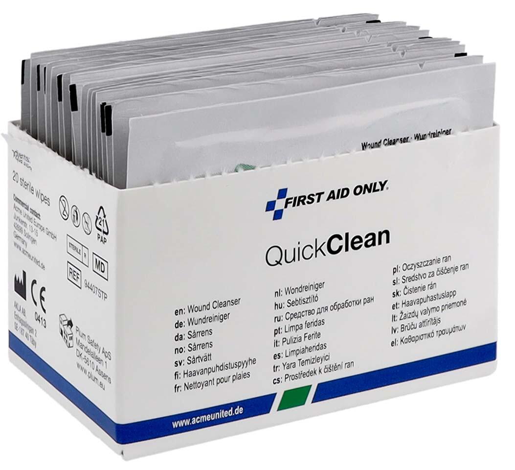 FIRST AID ONLY Wundreinigungstücher Quick Clean 20 cm x 12.5 cm P-44029 00