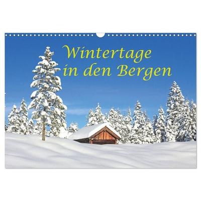 Wintertage in den Bergen (Wandkalender 2027 DIN A3 quer), CALVENDO Monatskalender
