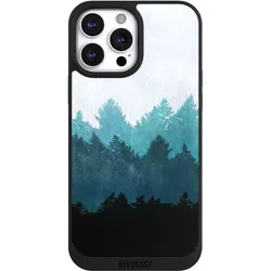 Nivocase Handyhülle für Apple iPhone 13 Pro Max Hülle NIVOpure Case Schwarz Abstrakt Baum Wald (Apple iPhone 13 Pro Max), Smartphone Hülle, Schwarz