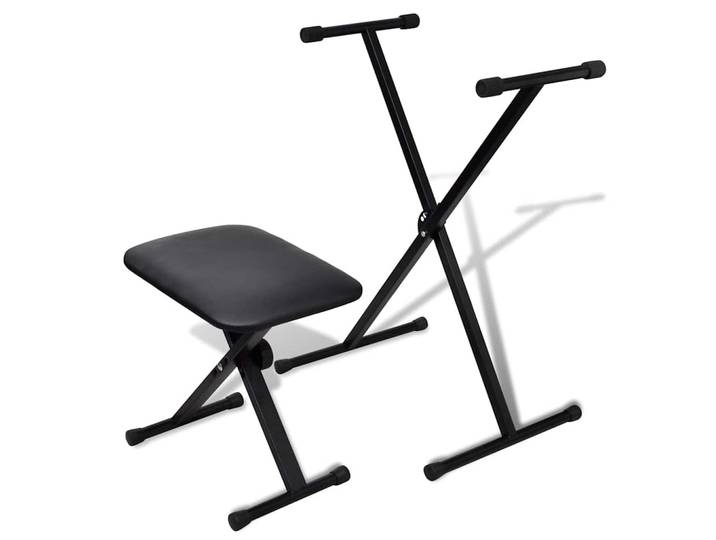 vidaXL Keyboardständer- und Hocker-Set Verstellbar