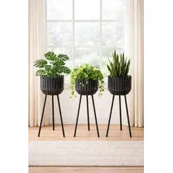 möbel direkt online Blumenständer aus Metall schwarz