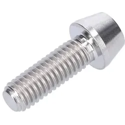 Titanschraube M6x18 konisch silber