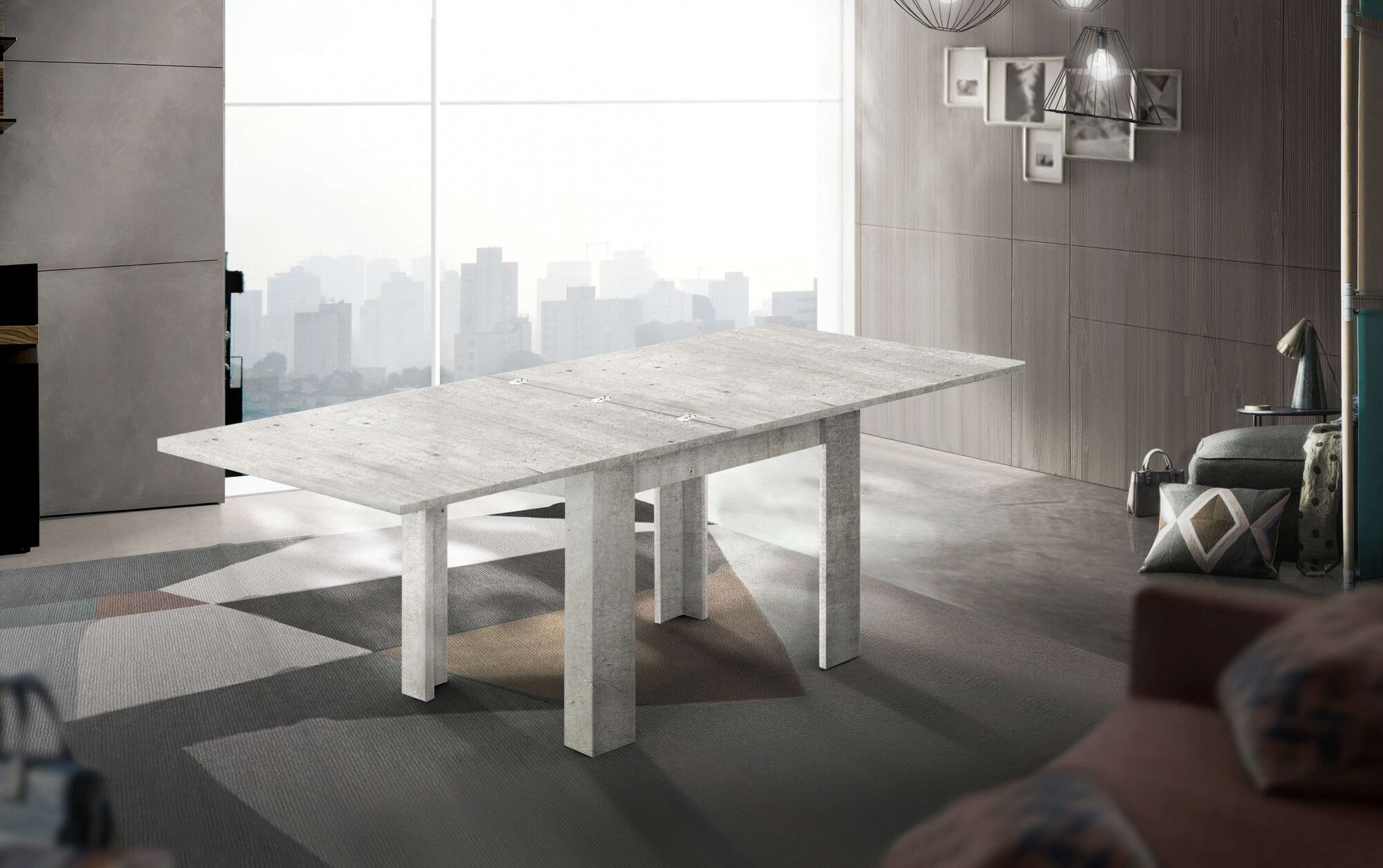 Esstisch HOME AFFAIRE "JESI", grau (beton, beton, beton), B:90cm H:75cm T:90cm, Tische, Esstisch beton, beton, beton B/H/T: 90cm x 75cm x 90cm