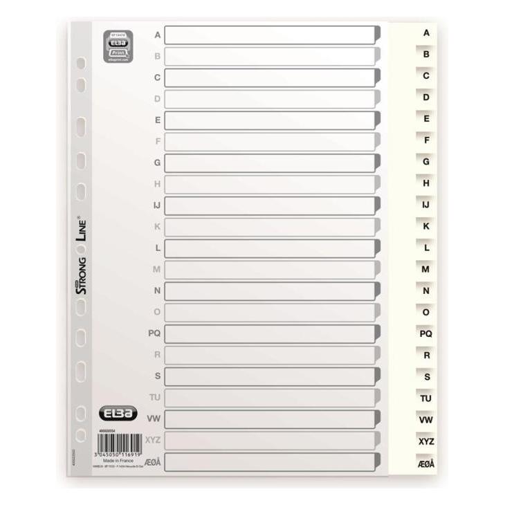 Elba Register Strong-Line Basic A4 PP hvid A-Å (400022807)