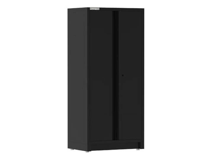 FEISTOS Werkstattschrank EOS Blackline Duo, 61x92x200 cm, Schwarz Vier Einlegeböden mit je 50 kg Traglast und abschließbarem Zylinderschloss, modular erweiterbar für Hobby und Profi.