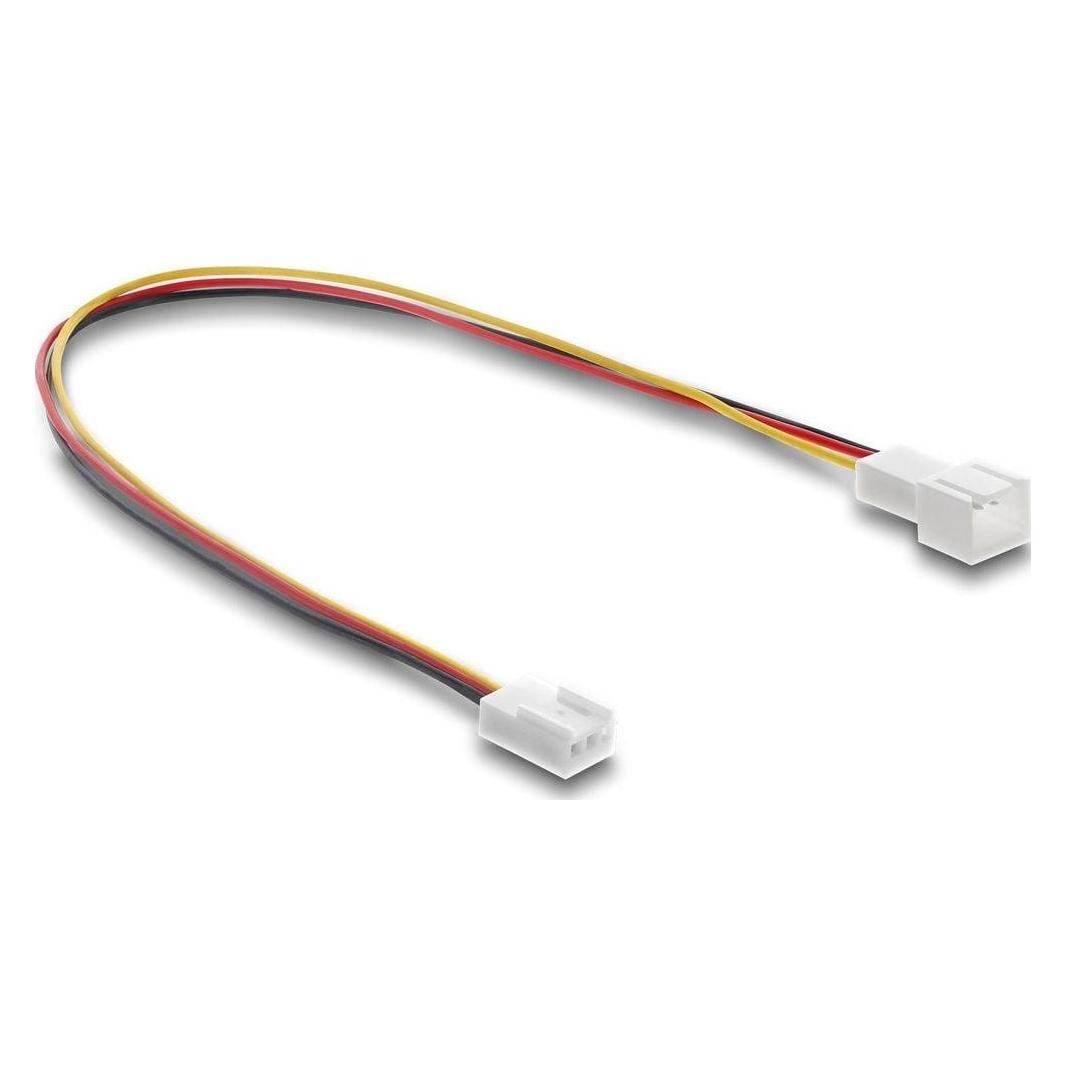 Delock Lüfter Verlängerungskabel Stecker zu Buchse 3 Pin, St (30 cm, 3 Pin) (90870)