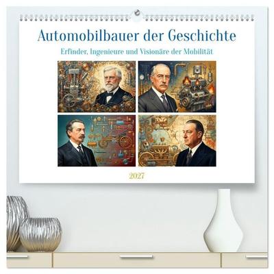 Automobilbauer der Geschichte (hochwertiger Premium Wandkalender 2027 DIN A2 quer), Kunstdruck in Hochglanz