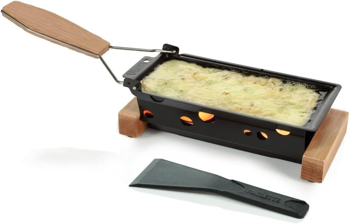 Boska Raclette Oslo Mini Raclette voor 2 personen met kaarsjes en spatel in hout