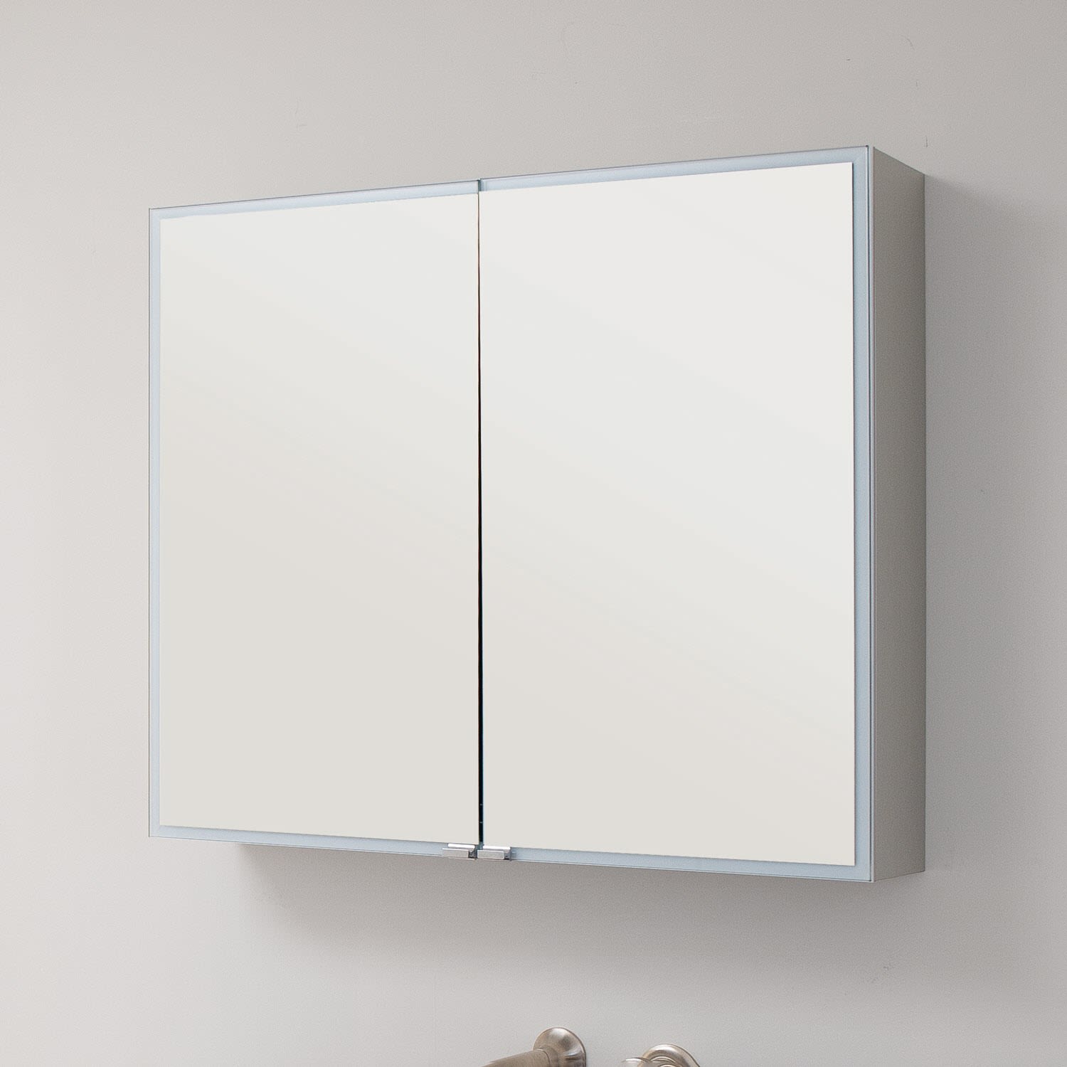 Sprinz Pure-Line Spiegelschrank Aufputz mit 2 Türen 60 cm