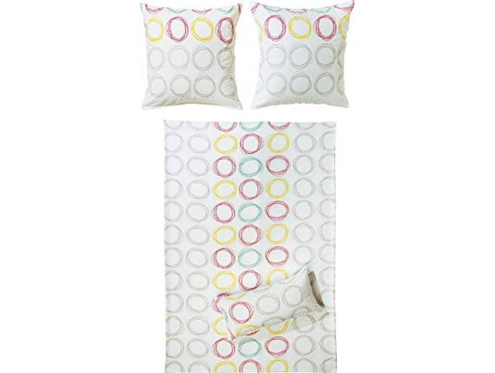 Dyckhoff Weichfrottier Bettwäsche Kreise bunt 1 Bettbezug 155 x 220 cm + 1 Kissenbezug 80 x 80 cm