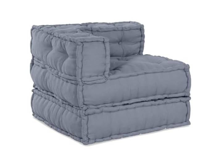 PUGYNBK Modulares Sofa, Stoff, grau, 210 x 70 x 56 cm Atmungsaktiver Stoff, Schaumstoffkissen, rekonfigurierbares Design, Verwendung im Innen- und Außenbereich, moderner Stil