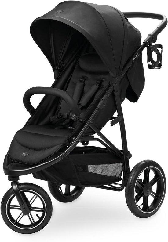 Kinderwagen - Dreirad-Kinderwagen - Komfort auf Reisen - Luftreifen und Federung - Bis zu 22 kg - Schwarz