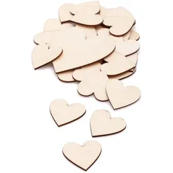 Holz-Herzen, 4,5–9 cm, 36 Stück
