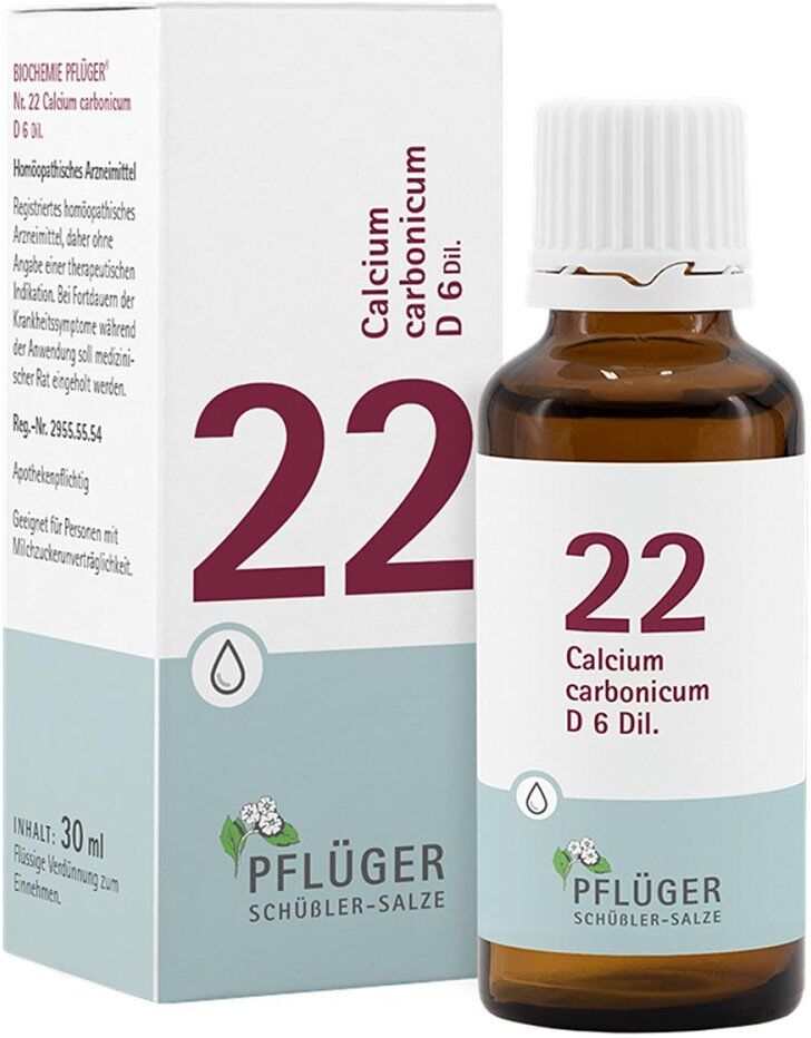 Schüßler-Salze Biochemie Pflüger 22 Calcium carbon.D 6 Tropfen