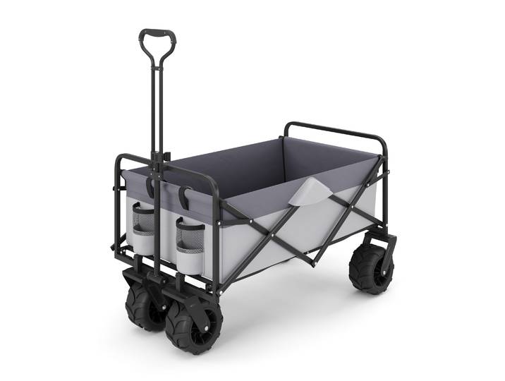 Bollerwagen faltbar BENNY grau